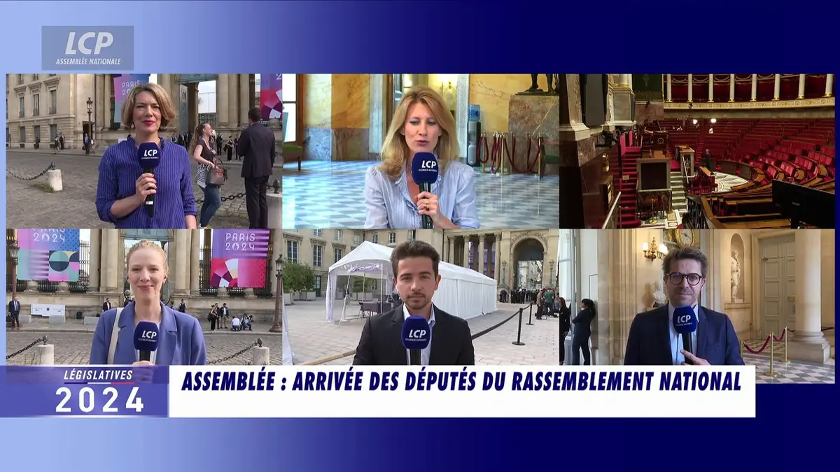 replay de Évènements - Emission spéciale : arrivée des députés Rassemblement nationale à l'Assemblée nationale