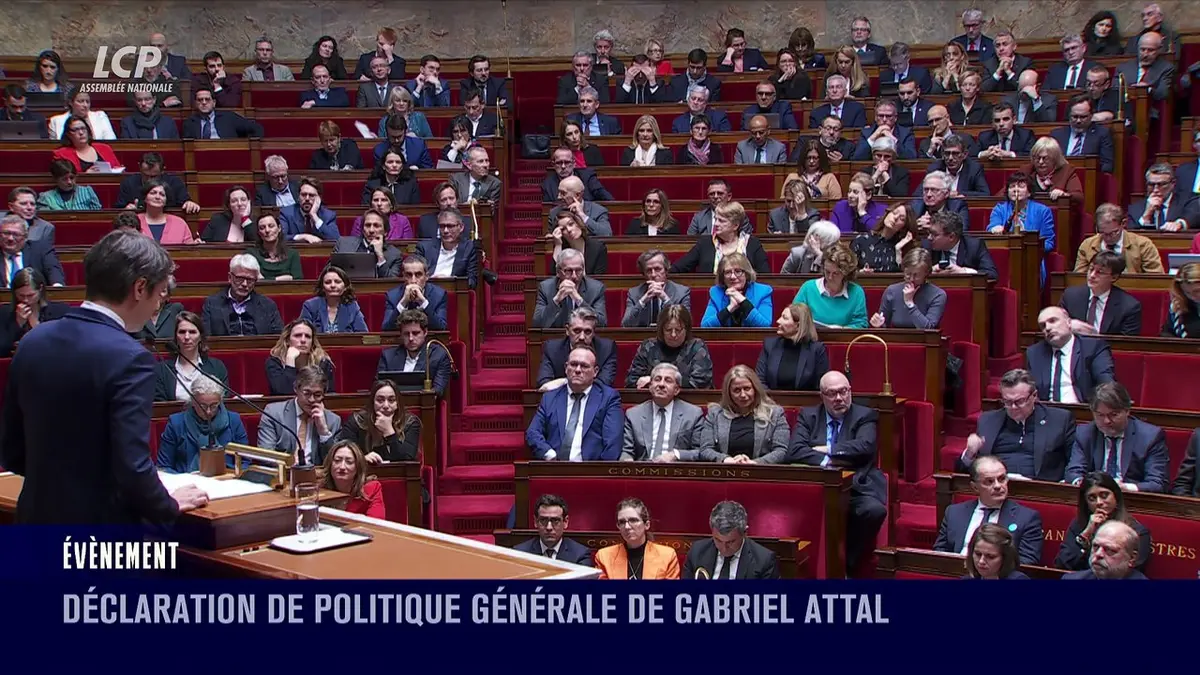 replay de Évènements - Émission spéciale : Déclaration de politique générale de Gabriel Attal - Partie 02