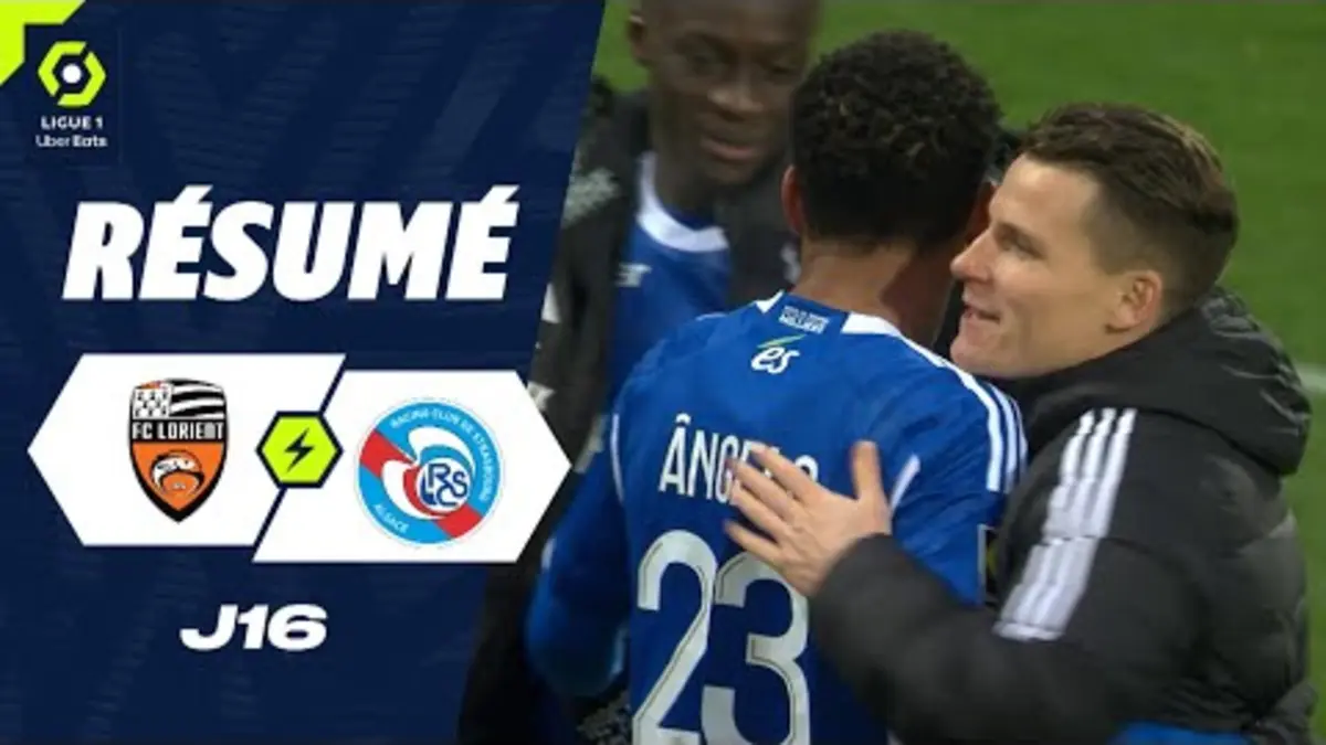 replay de FC LORIENT - RC STRASBOURG ALSACE (1 - 2) - Résumé - (FCL - RCSA) / 2023-2024