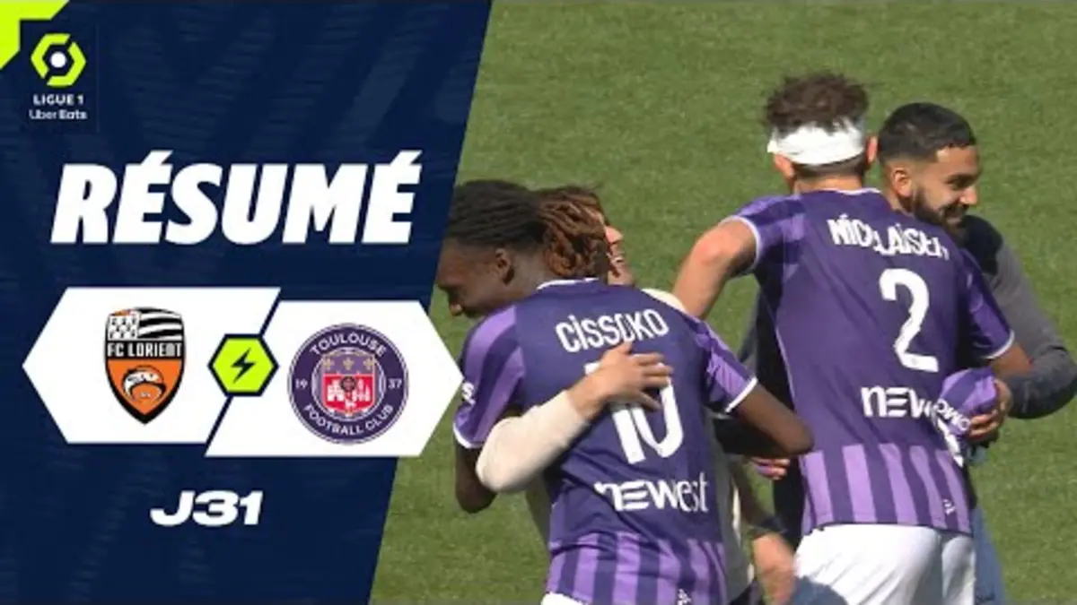 replay de FC LORIENT - TOULOUSE FC (1 - 2) - Résumé - (FCL - TFC) / 2023-2024