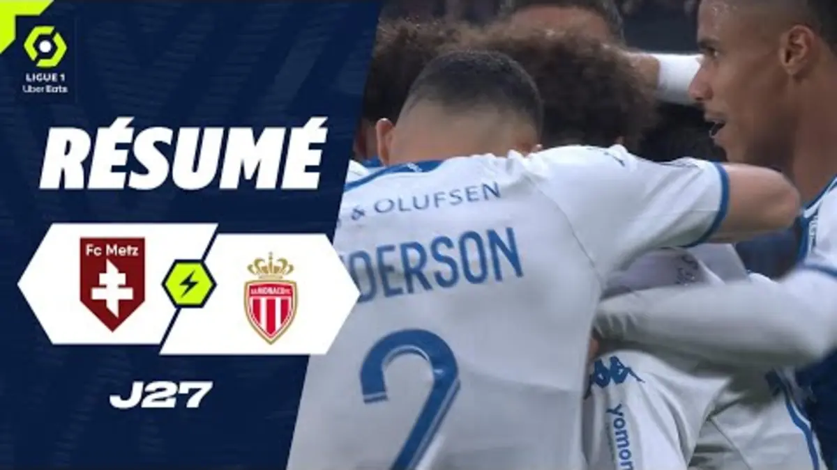 replay de FC METZ - AS MONACO (2 - 5) - Résumé - (FCM - ASM) / 2023-2024