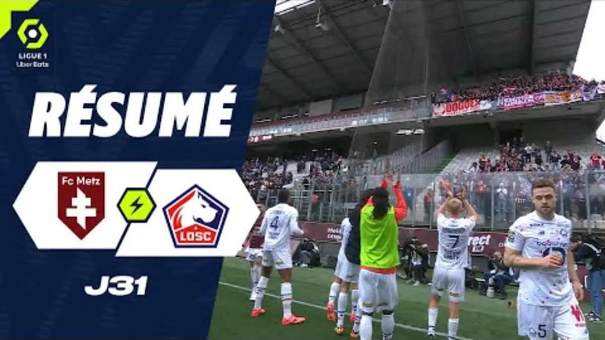 replay de FC METZ - LOSC LILLE (1 - 2) - Résumé - (FCM - LOSC) / 2023-2024