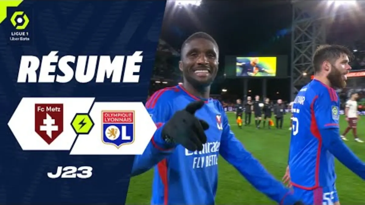 replay de FC METZ - OLYMPIQUE LYONNAIS (1 - 2) - Résumé - (FCM - OL) / 2023-2024