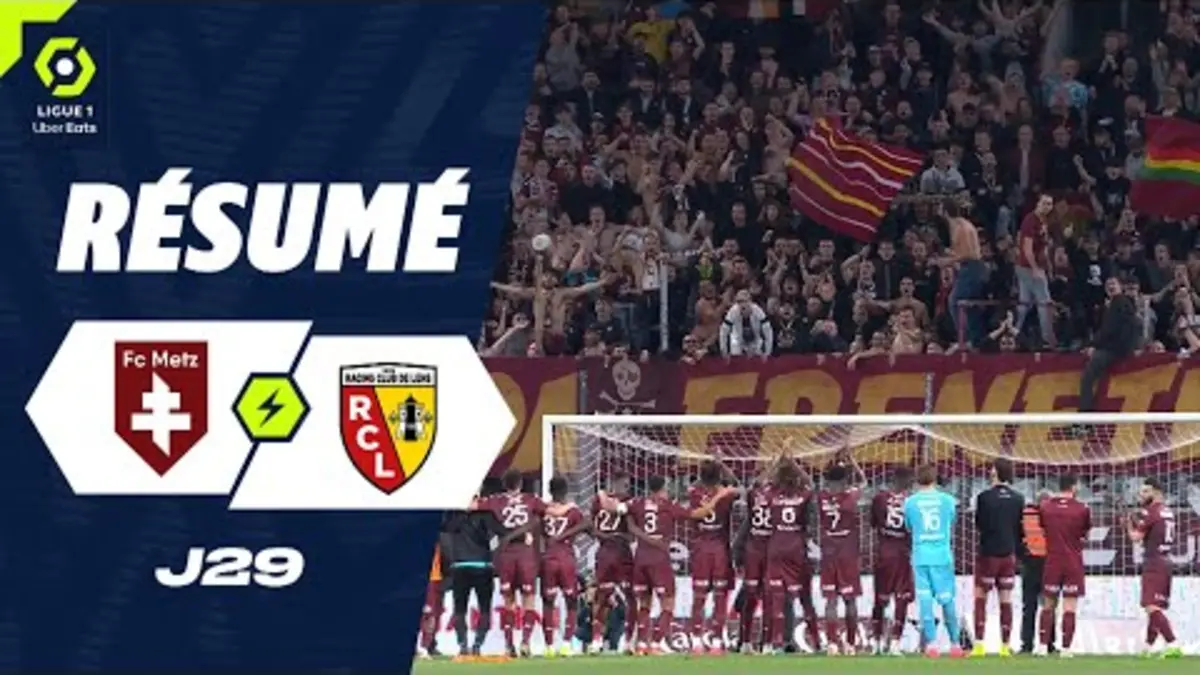replay de FC METZ - RC LENS (2 - 1) - Résumé - (FCM - RCL) / 2023-2024