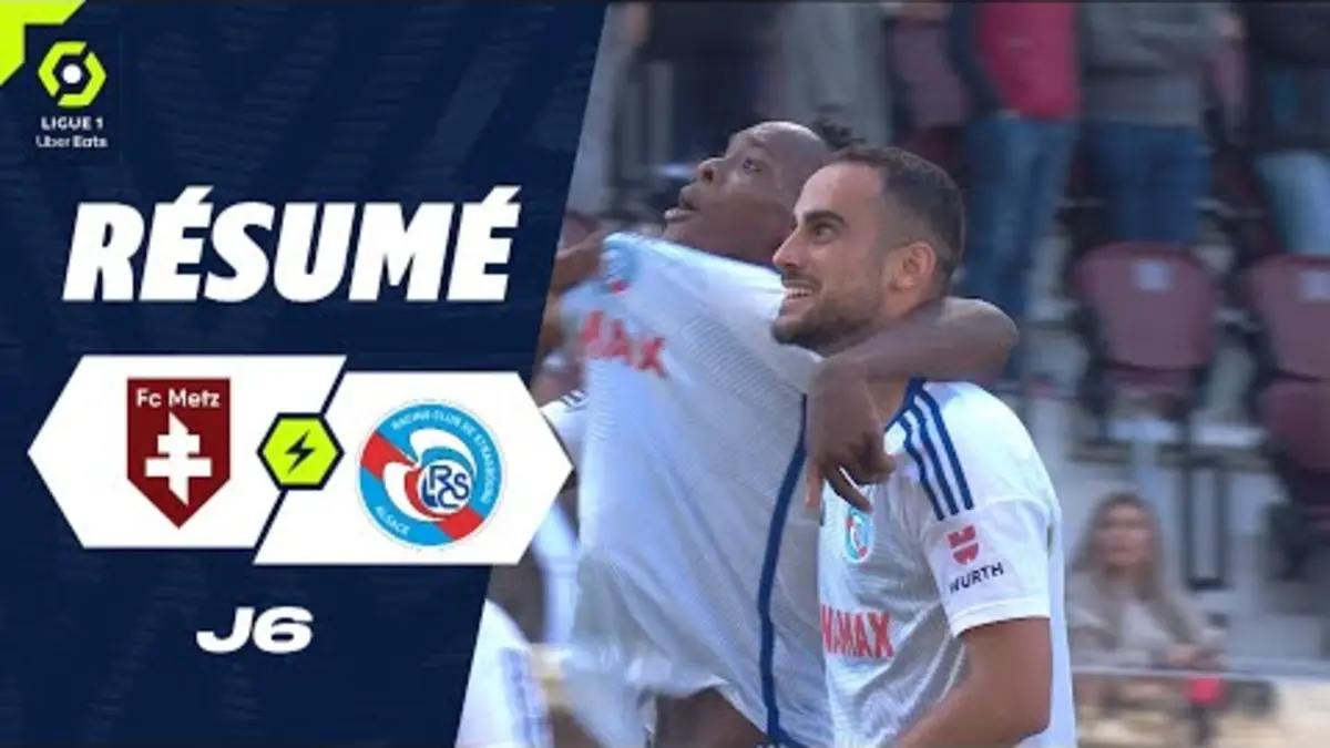 replay de FC METZ - RC STRASBOURG ALSACE (0 - 1) - Résumé - (FCM - RCSA) / 2023-2024