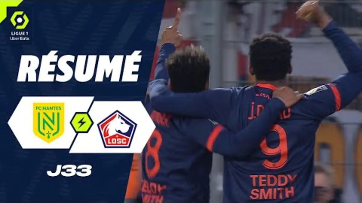 replay de FC NANTES - LOSC LILLE (1 - 2) - Résumé - (FCN - LOSC) / 2023-2024