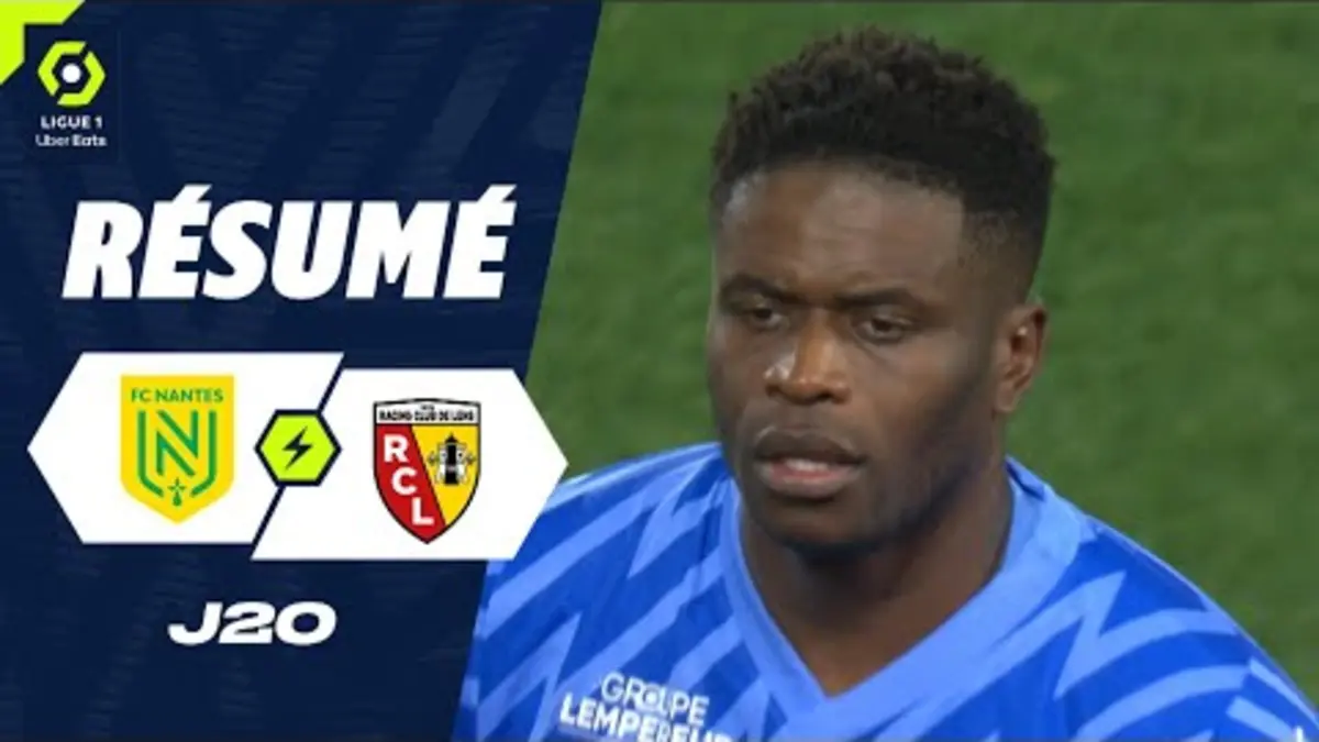 replay de FC NANTES - RC LENS (0 - 1) - Résumé - (FCN - RCL) / 2023-2024