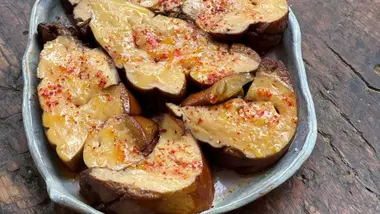 Foie gras frit, poché et fumé au foin de Fabrice Idiart - Les Carnets de Julie
