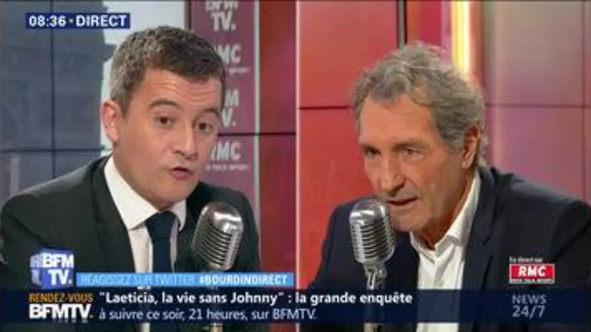 replay de Gérald Darmanin face à Jean-Jacques Bourdin en direct