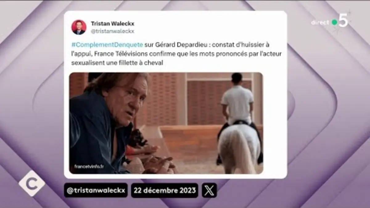 replay de Gérard Depardieu, fusillade à Prague, disparition de Navlany… - Le 5/5 - C à Vous - 22/12/2023