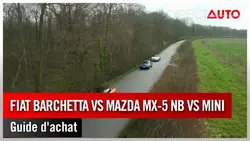 Guide d'achat - Fiat Barchetta vs Mazda MX-5 NB vs Mini Roadster : cabriolets 100% plaisir !