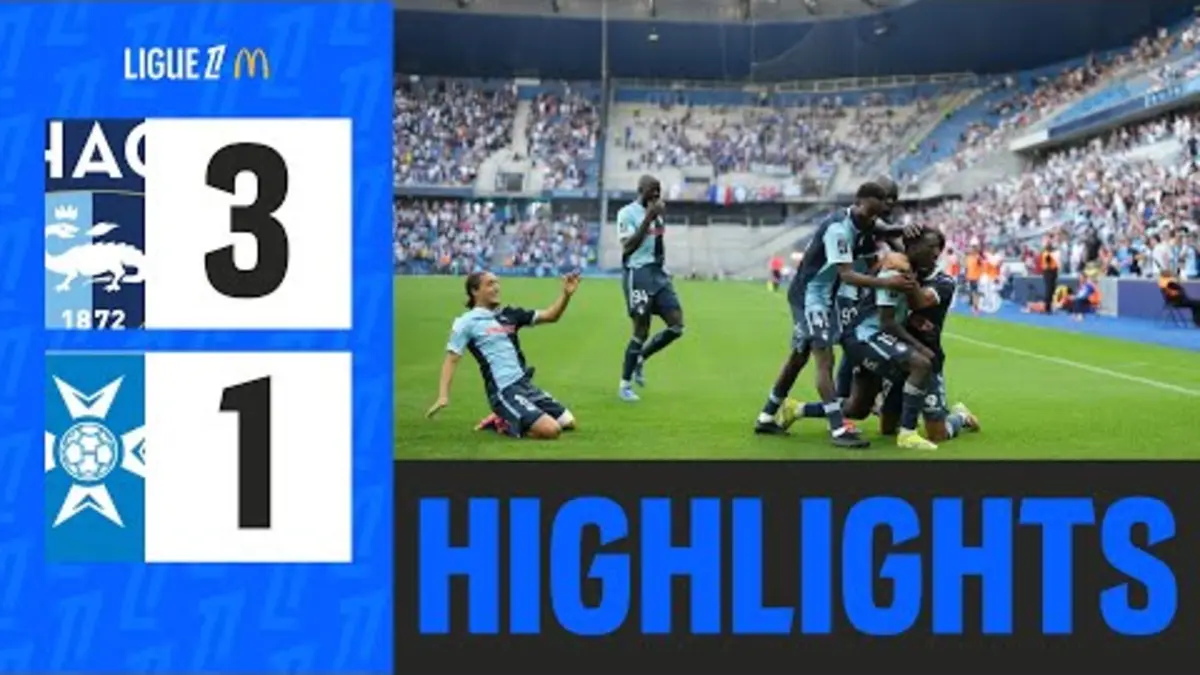 replay de HAVRE AC - AJ AUXERRE (3-1) - 3ème journée - Ligue 1 McDonald's 24/25