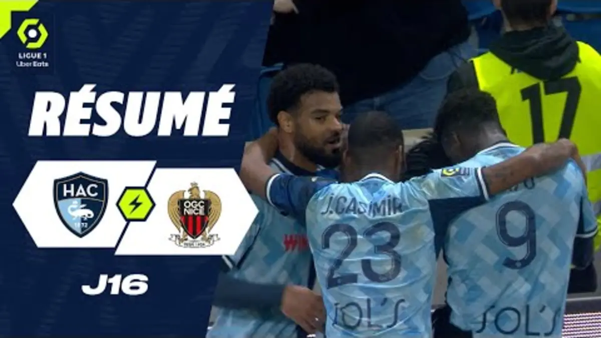 replay de HAVRE AC - OGC NICE (3 - 1) - Résumé - (HAC - OGCN) / 2023-2024