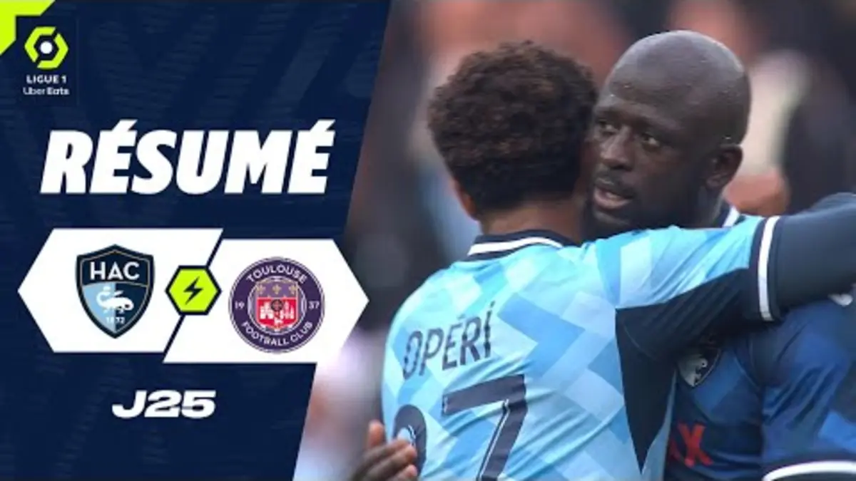 replay de HAVRE AC - TOULOUSE FC (1 - 0) - Résumé - (HAC - TFC) / 2023-2024