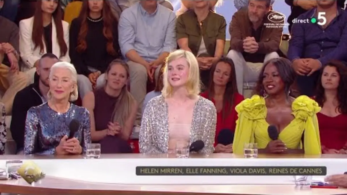 replay de Helen Mirren, Elle Fanning et Viola Davis, reines de Cannes - C à Vous - 24/05/2024
