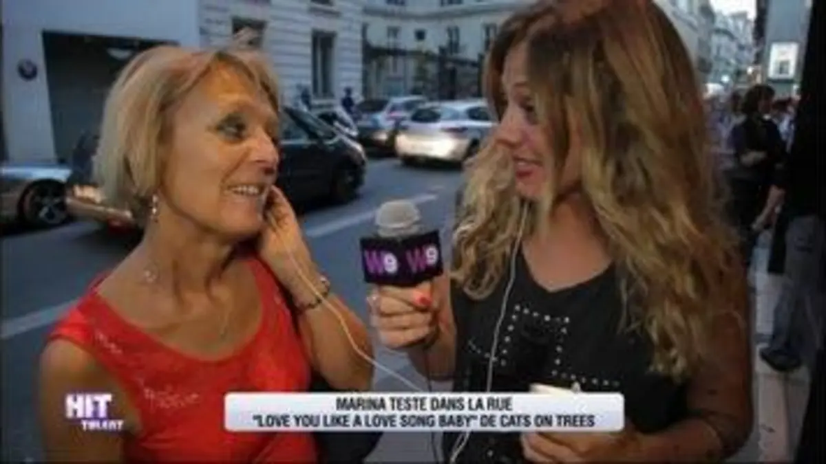 replay de Hit Talent : Marina teste dans la rue « Love you like a love song baby » de Cats on Trees