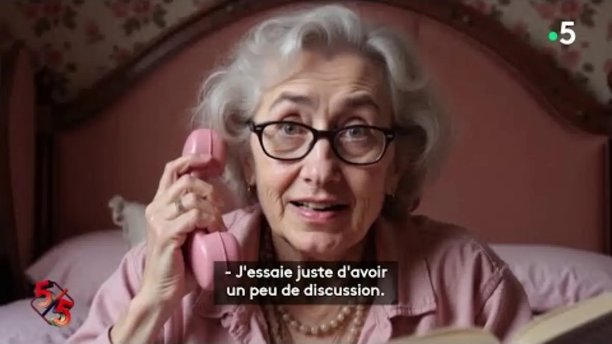 replay de IA : une fausse mamie contre les arnaques téléphoniques - Le 5/5 - C à Vous