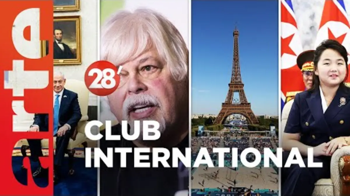 replay de Impasse diplomatique au Proche-Orient, La France aux JO… | Le Club International - 28 Minutes - ARTE