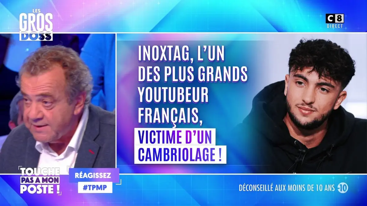 replay de Inoxtag, l'un des plus grands youtubeur français, victime d'un cambriolage