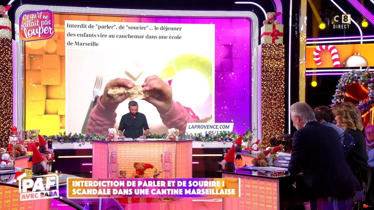 replay de Interdiction de parler et de sourire dans une cantine marseillaise !