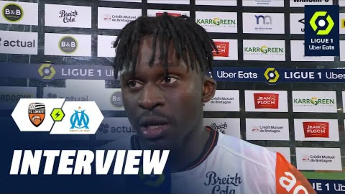 replay de Interview de fin de match : FC LORIENT - OLYMPIQUE DE MARSEILLE (2-4) / 2023-2024