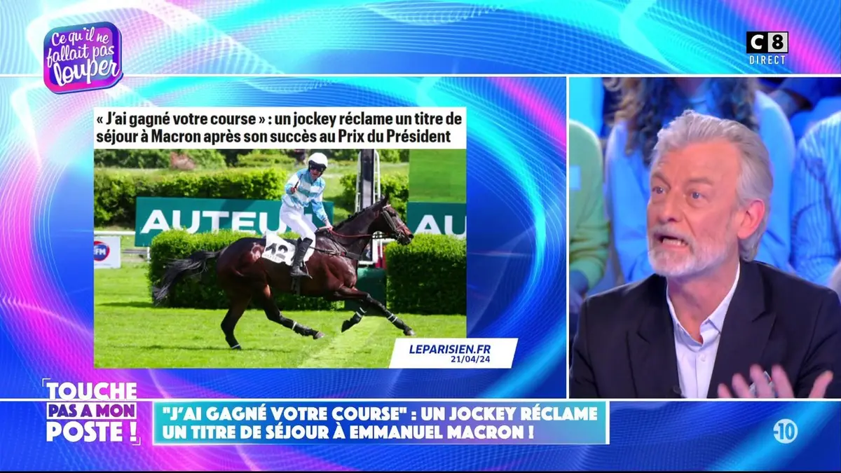 replay de "J’ai gagné votre course" : un jockey réclame un titre de séjour à Emmanuel Macron