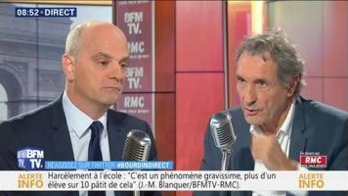 replay de Jean-Michel Blanquer face à Jean-Jacques Bourdin en direct