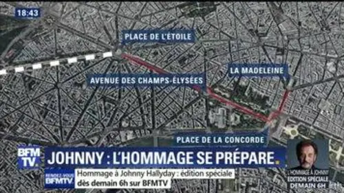 replay de Johnny Hallyday: l'hommage se prépare (2/2)