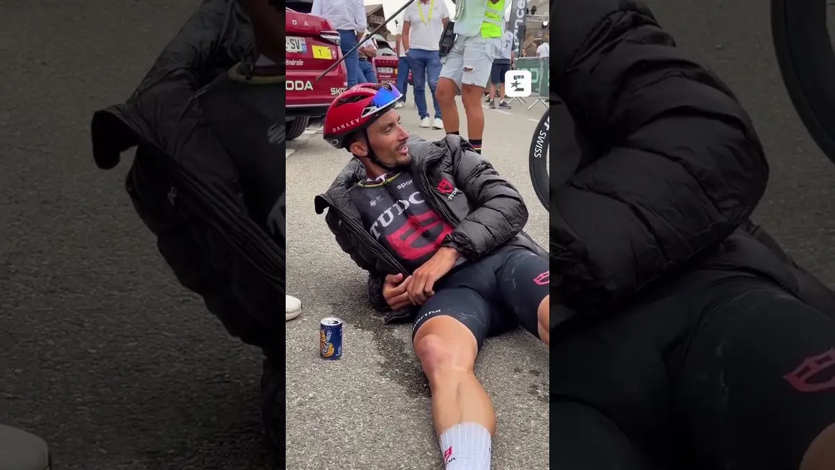 🥵 Julian Alaphilippe très marqué à l’arrivée de…