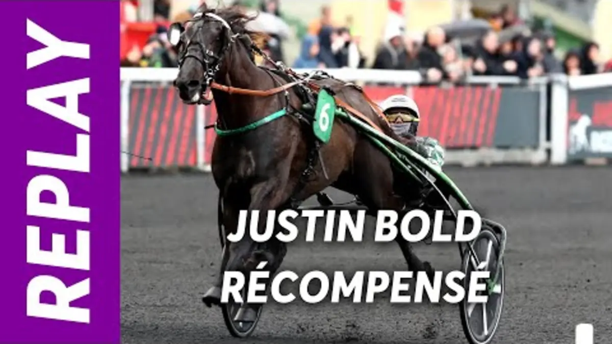 replay de JUSTIN BOLD IMPRESSIONNE DANS LE PRIX OVIDE MOULINET - GR.II - VINCENNES - 11.02.24
