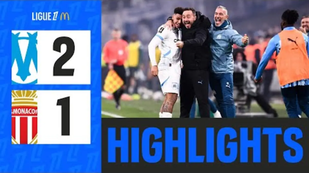 replay de L'OM RENVERSE Monaco et REPREND la 2e place | 13ème journée - Ligue 1 McDonald's 24/25