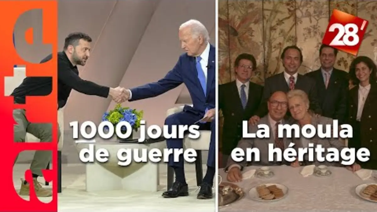 replay de La moula en héritage / 1 000 jours de guerre en Ukraine | 28 minutes | ARTE