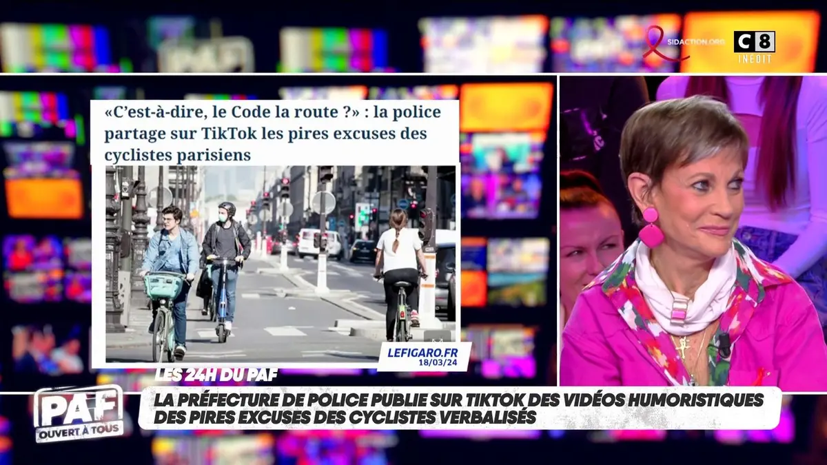 replay de La préfecture de police publie sur TikTok des vidéos humoristiques des pires excuses des cyclistes
