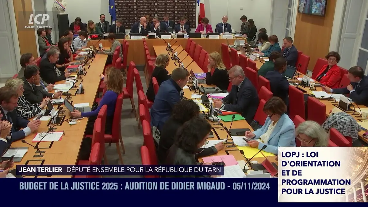 replay de La séance est ouverte ! - Budget de la Justice 2025 : audition de Didier Migaud - 05/11/2024