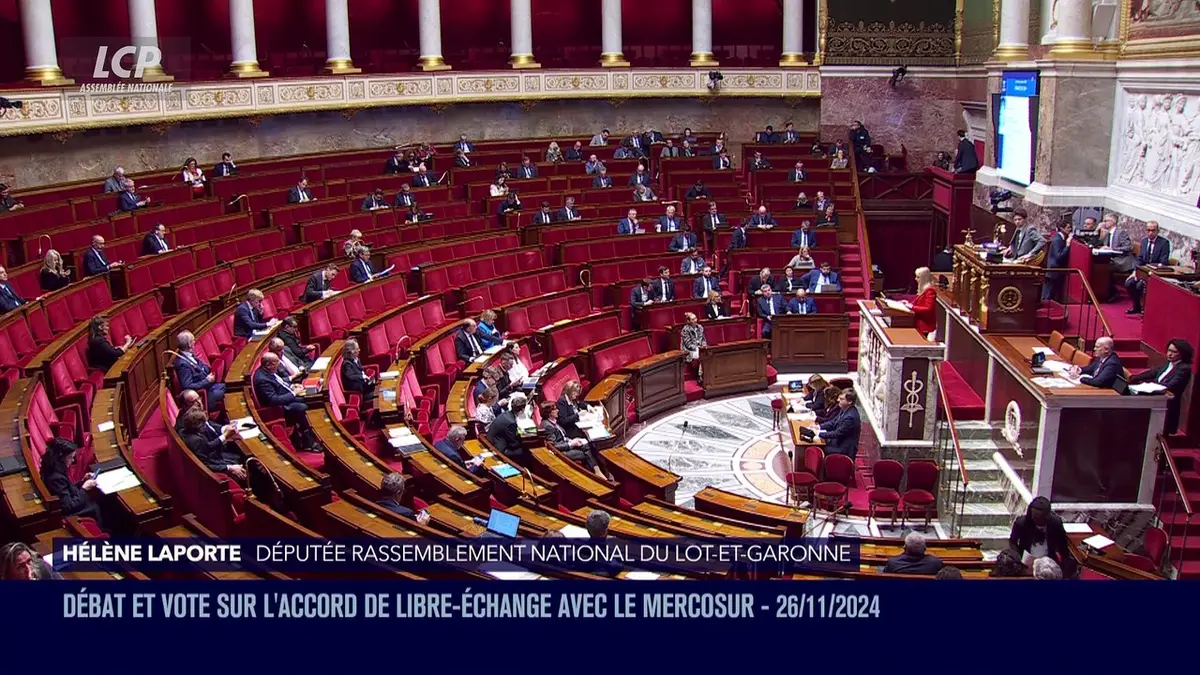 replay de La séance est ouverte ! - Mercosur : les députés rejettent l'accord UE-Mercosur- 26/11/2024