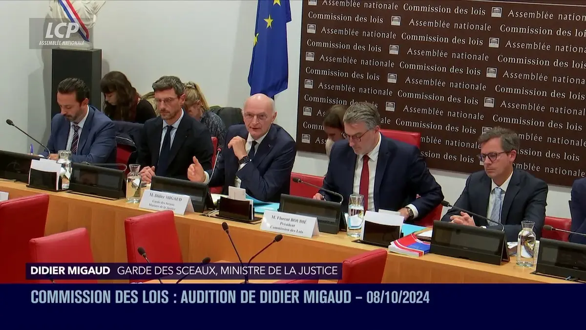 replay de La séance est ouverte ! - Politique pénale : audition de Didier Migaud, ministre de la Justice - 08/10/2024