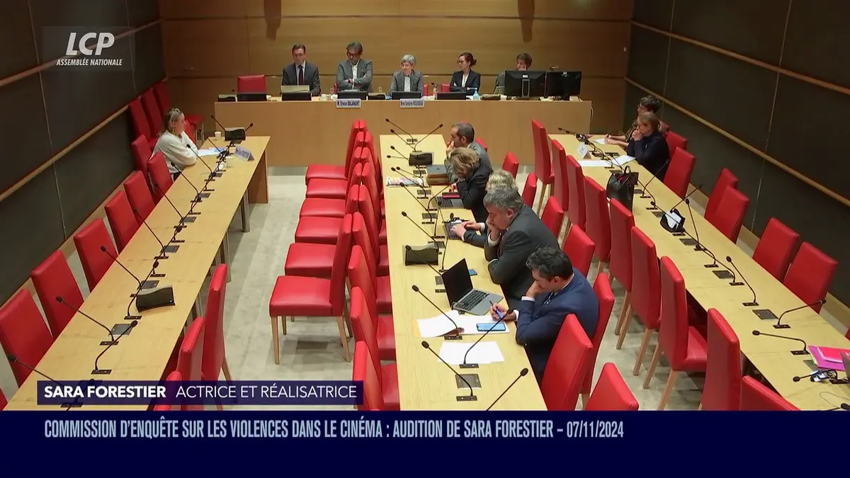 replay de La séance est ouverte ! - Violences dans le cinéma : audition de Sara Forestier - 07/11/2024