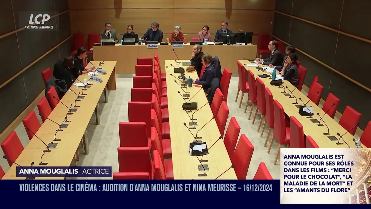 replay de La séance est ouverte ! - Violences dans le cinéma : auditions d'Anna Mouglalis, Nina Meurisse, et Judith Godrèche - 17/12/24