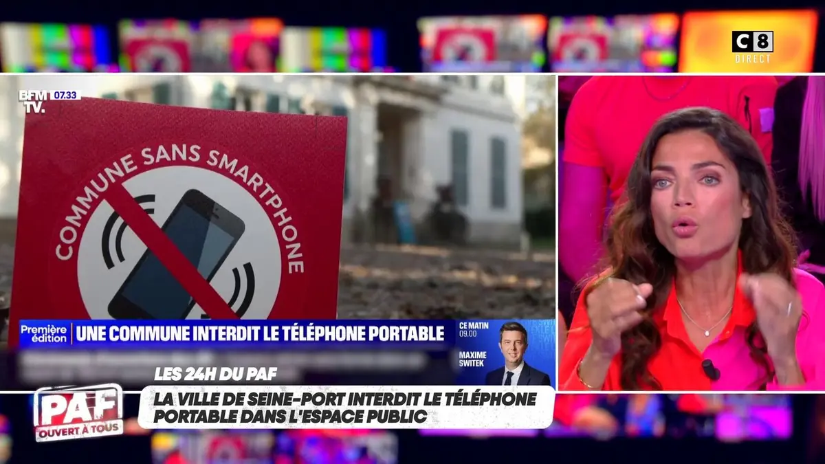 replay de La ville de Seine-Port interdit le téléphone portable dans l'espace public