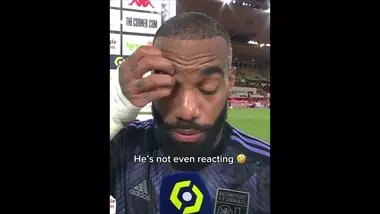 Lacazette’s voice was gone after the match 🗣️🥵 #ligue1 #football #sports #foot #ligue1mcdonalds