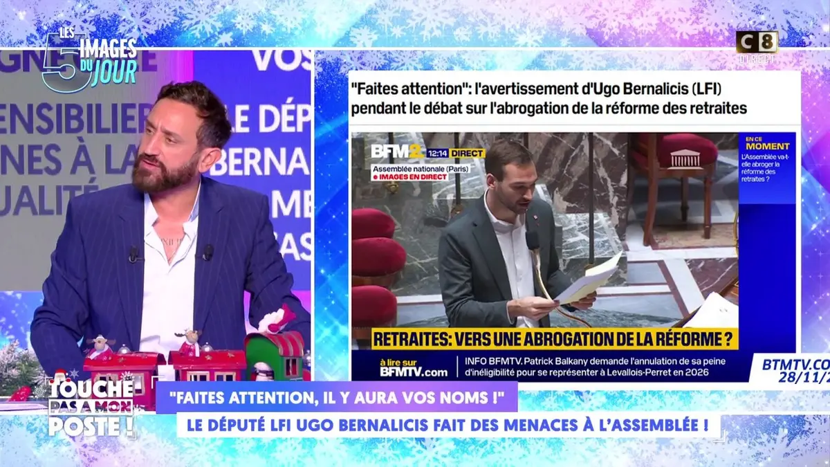 replay de Le député LFI Ugo Bernalicis fait des menaces à l'Assemblée nationale