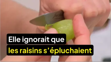 Le meilleur pâtissier : Elle ignorait que les raisins s’épluchaient