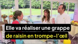 Le meilleur pâtissier : Elle souhaite réaliser une grappe de raisin en trompe-l’œil