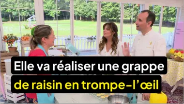 Le meilleur pâtissier : Elle souhaite réaliser une grappe de raisin en trompe-l’œil