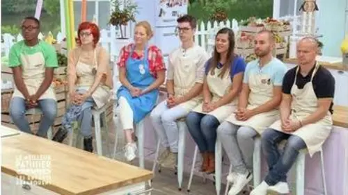replay de Le meilleur pâtissier : Qui décroche le tablier bleu ? Qui quitte le concours ?
