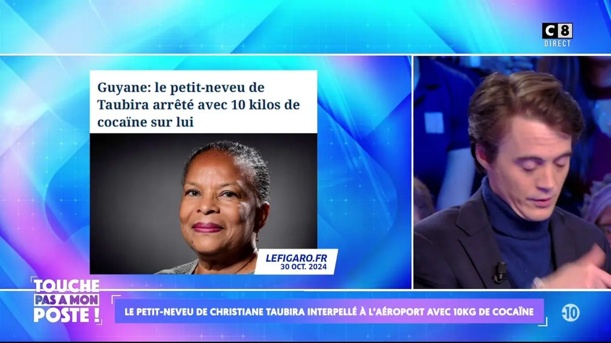 replay de Le petit-neveu de Christiane Taubira interpellé à l'aéroport avec 10kg de cocaïne