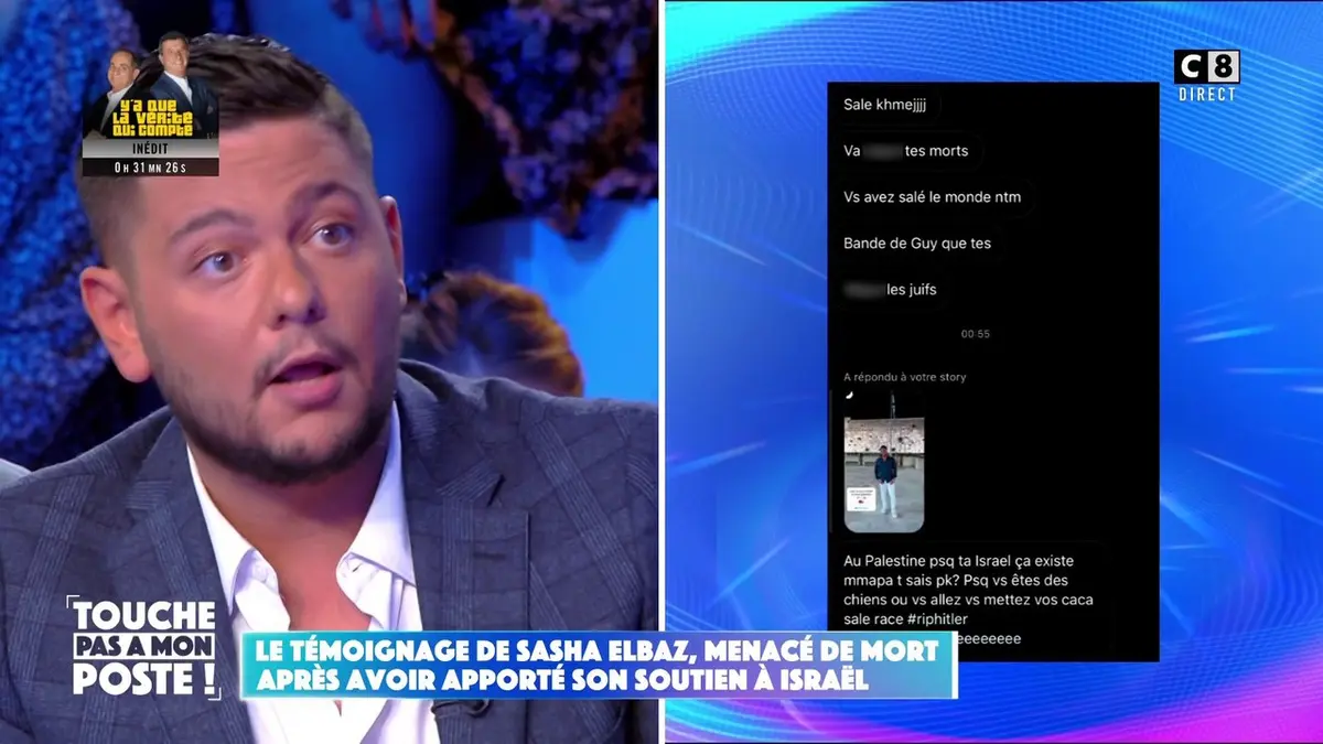 replay de Le témoignage de Sasha Elbaz, menacé de mort après avoir apporté son soutien à Israël
