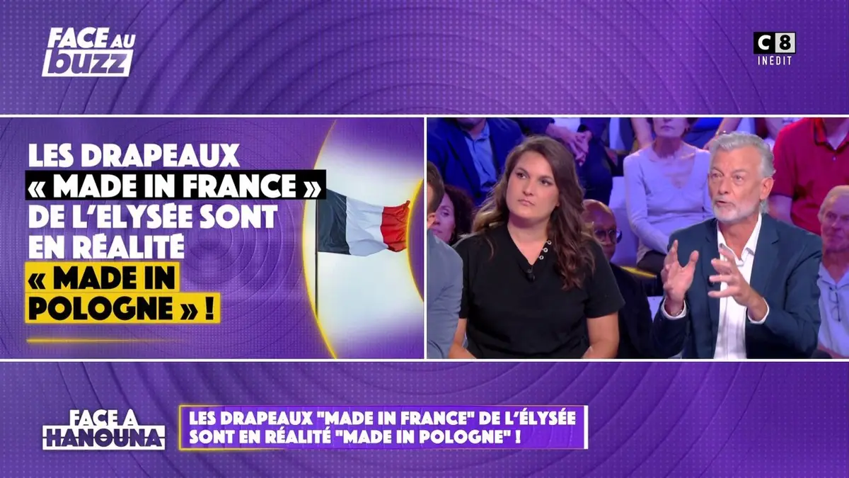 replay de Les drapeaux "Made In France" de l'Élysée sont en réalité "Made In Pologne"