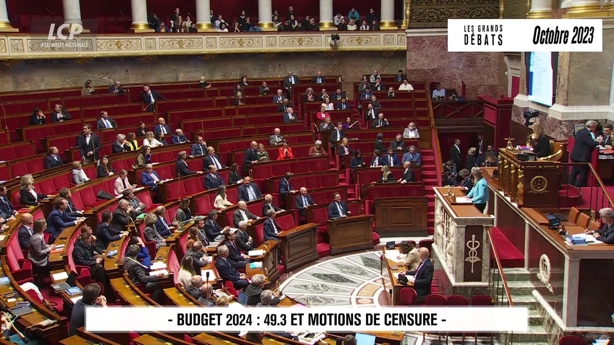 replay de Les grands débats - Budget 2024 : 49.3 et motions de censure