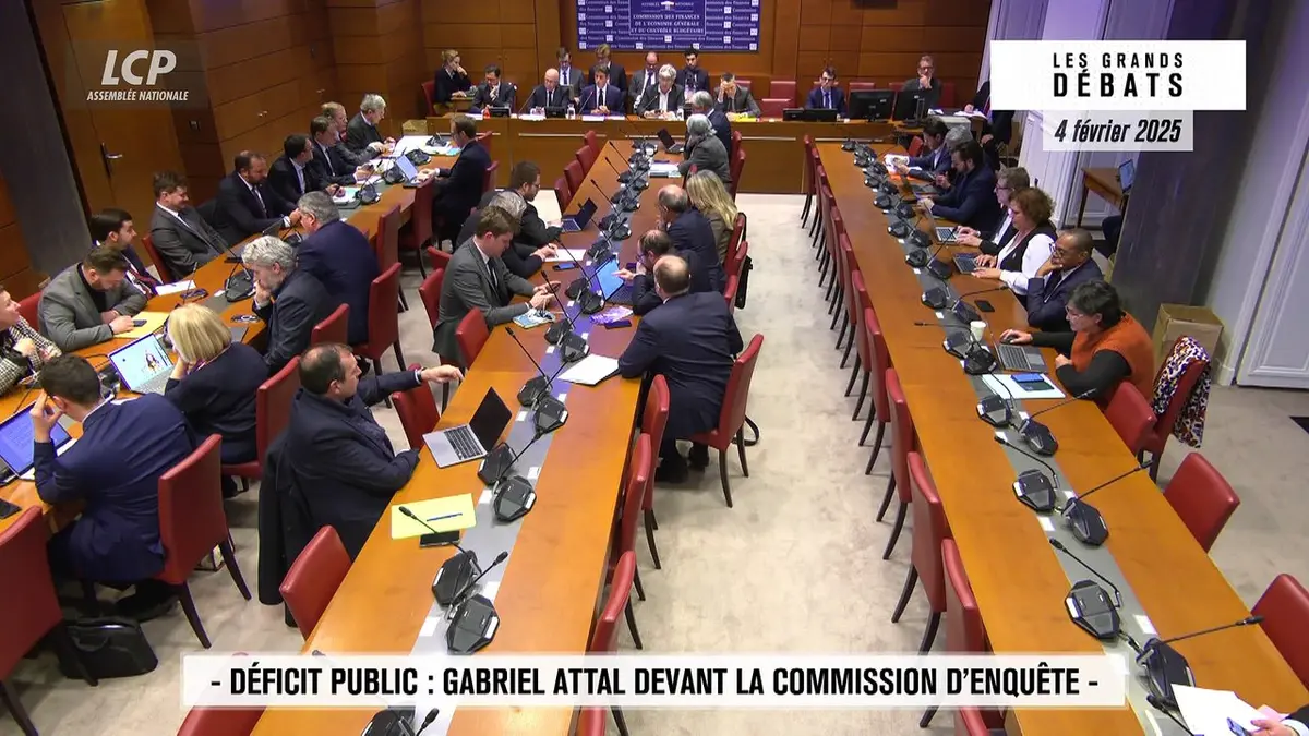replay de Les grands débats - Dérapage du déficit : Gabriel Attal devant la commission d'enquête de l'Assemblée nationale